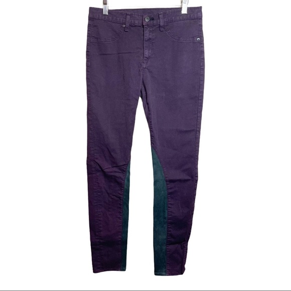 Rag & Bone Lambskin Leather Panel Skinny Jean Size 30 - Picture 2 of 9